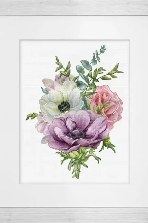 Authentic Anemone B7017L Counted Cross-Stitch Kit