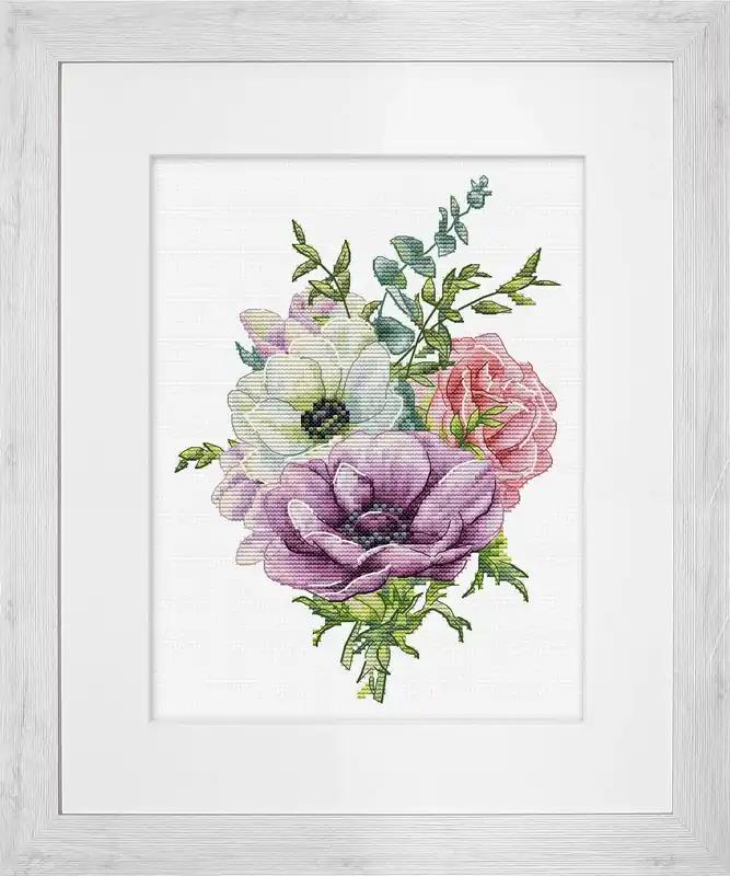 Authentic Anemone B7017L Counted Cross-Stitch Kit
