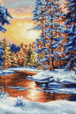 Winter Landscape B477L Counted Cross-Stitch Kit Final Sale