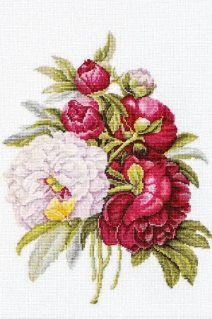 Super Sale Bouquet with peonies B2354L Counted Cross-Stitch Kit