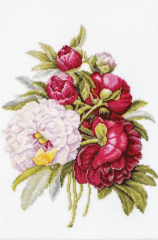 Super Sale Bouquet with peonies B2354L Counted Cross-Stitch Kit