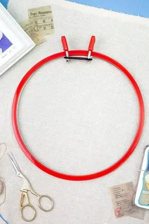 Don’t Miss Out Large Spring Metal Embroidery Hoop Nurge 160-1 Deep Red