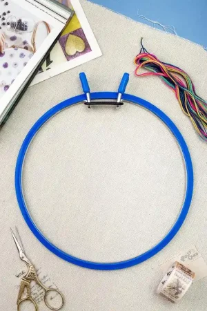 Today Only Large Spring Metal Embroidery Hoop Nurge 160-1 Deep Blue