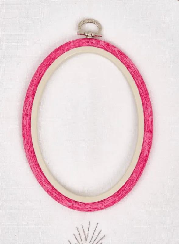 Flash Sale Oval Flexi Hoop Nurge 230-7 Pink