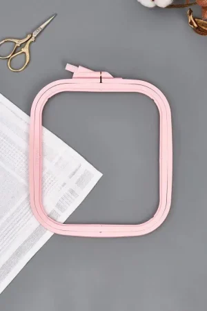 Plastic Square Hoop Nurge 170-14 Pastel Pink Place Order