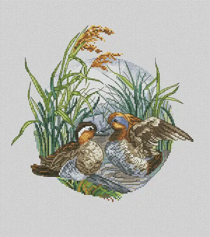 Editor’s Pick Mandarin Ducks - PDF Cross Stitch Pattern