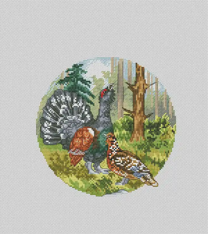 Don’t Miss Out Wood Grouses - PDF Cross Stitch Pattern