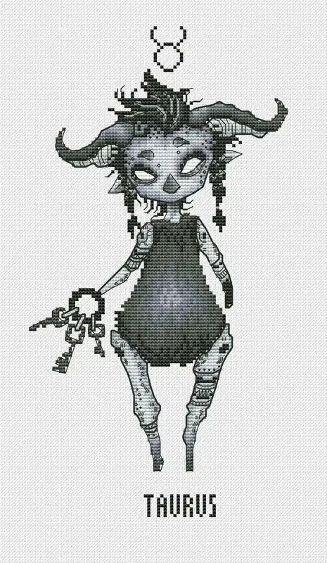 Fast Shipping Horoscope. Taurus - PDF Cross Stitch Pattern