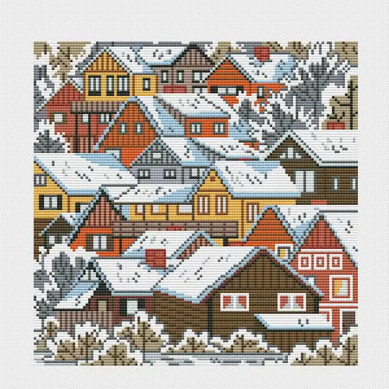 Get Yours Winter Houses - PDF Cross Stitch Pattern