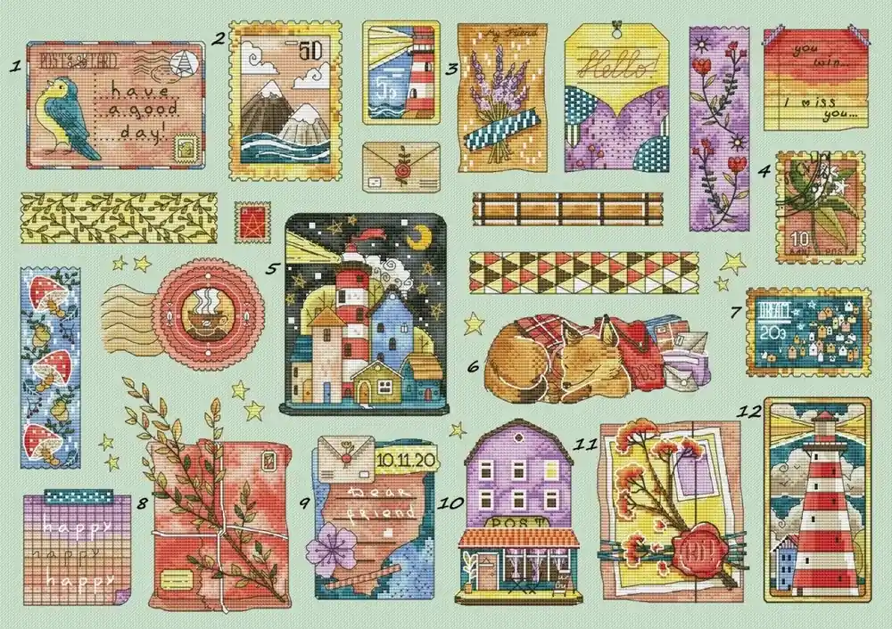 Brand New Postal Sampler - PDF Cross Stitch Pattern