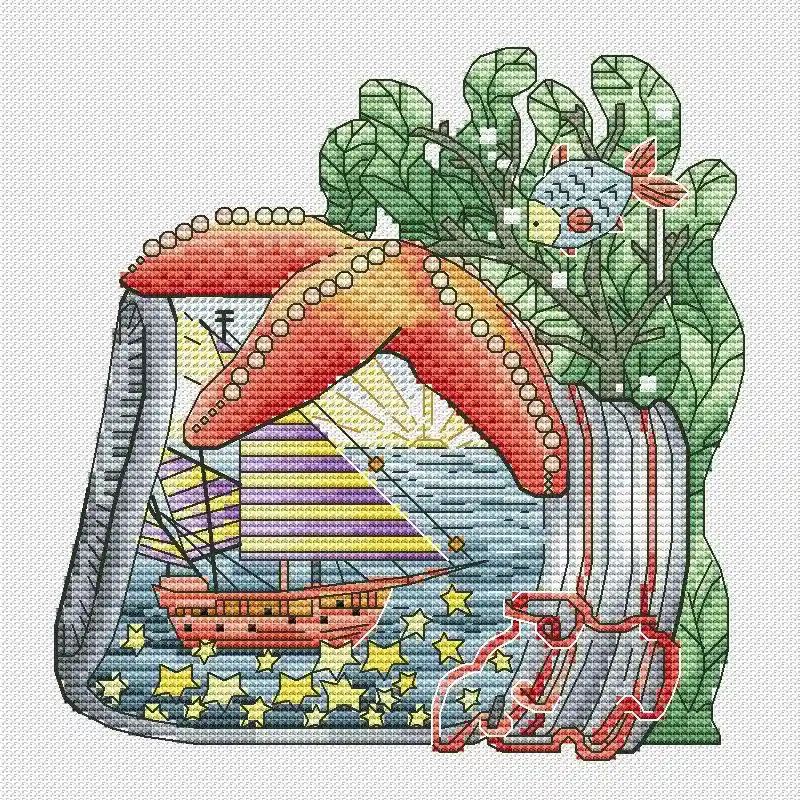 Trending Jar with a Star - PDF Cross Stitch Pattern