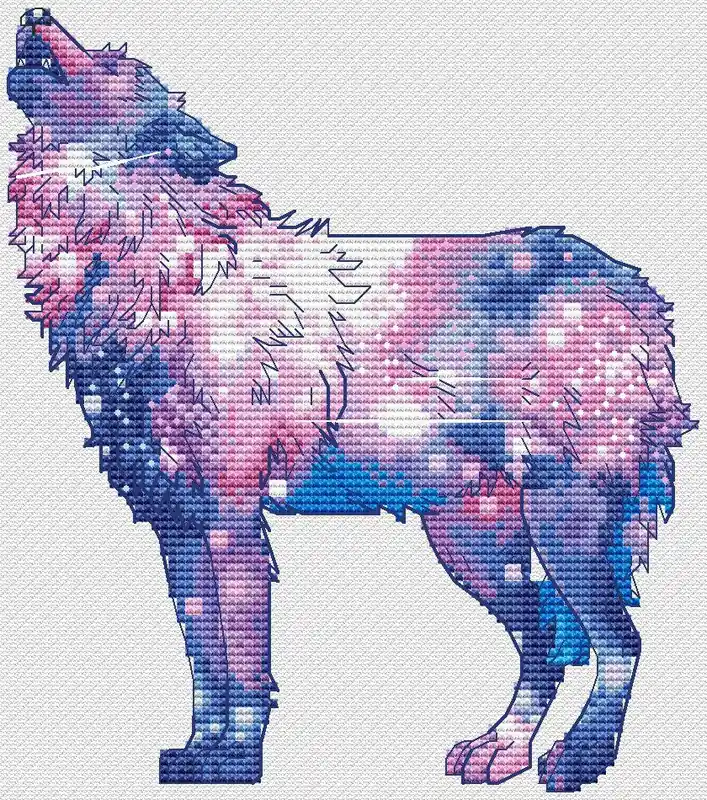 Wolf 7 - PDF Cross Stitch Pattern Modern