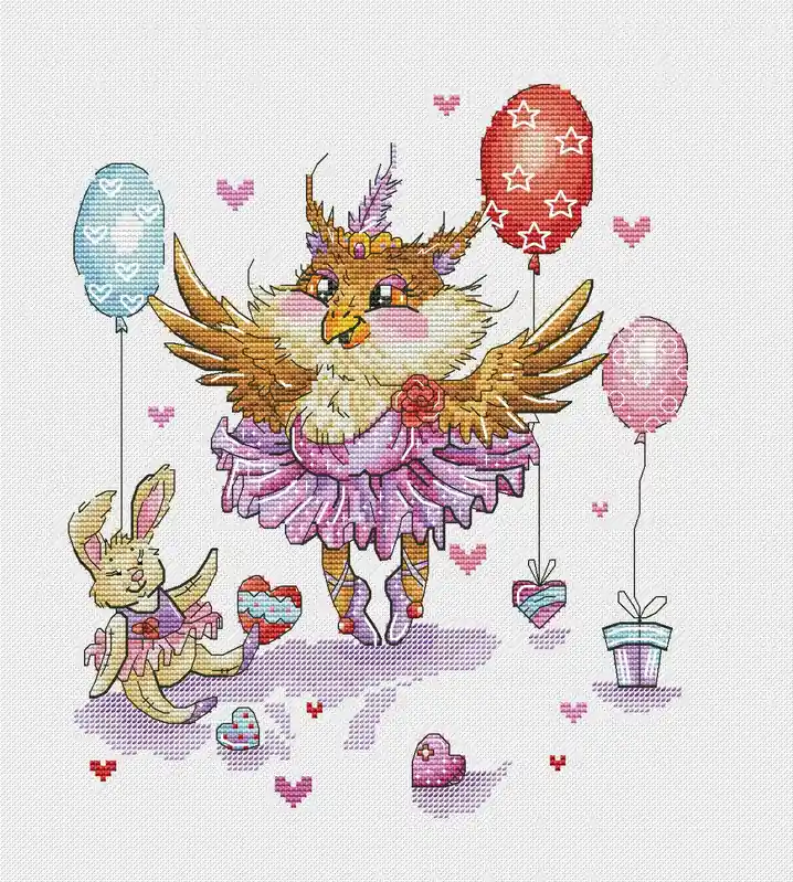 Ballerina Owl - PDF Cross Stitch Pattern Bargain