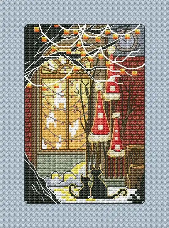 Christmas Card 18 - PDF Cross Stitch Pattern One Day Deal