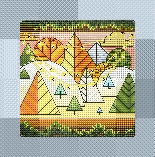 Christmas Card 13 - PDF Cross Stitch Pattern Seasonal Sale