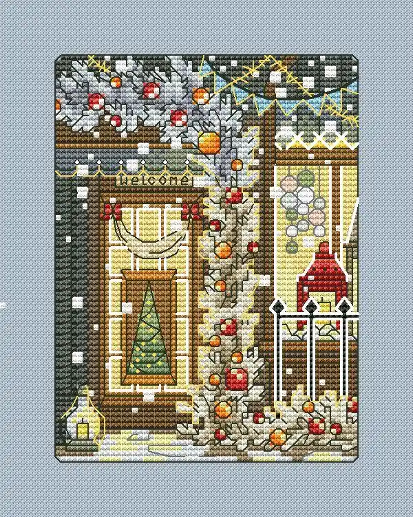 Christmas Card 7 - PDF Cross Stitch Pattern Cheap