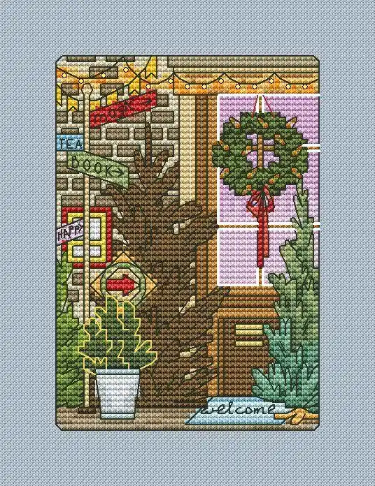 Markdown Christmas Card 4 - PDF Cross Stitch Pattern