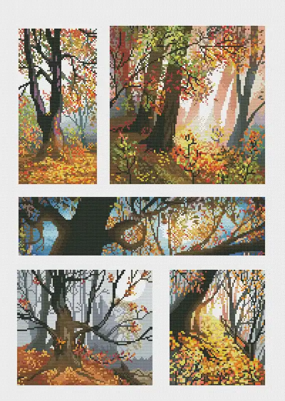 Golden Fall - PDF Cross Stitch Pattern Worldwide Shipping