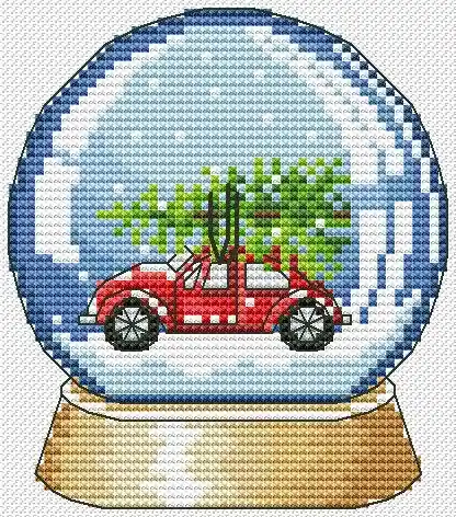 Exclusive Offer Snow Globe 8 - PDF Cross Stitch Pattern