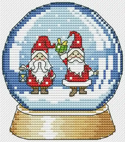 Snow Globe 7 - PDF Cross Stitch Pattern Discount