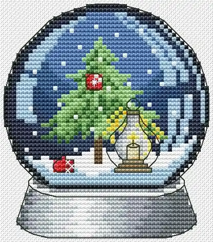Snow Globe 3 - PDF Cross Stitch Pattern Editor’s Pick