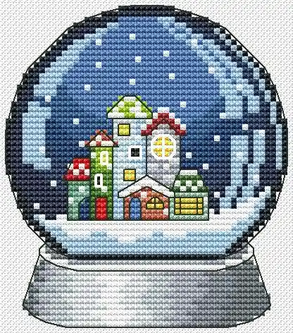 Limited Edition Snow Globe 2 - PDF Cross Stitch Pattern