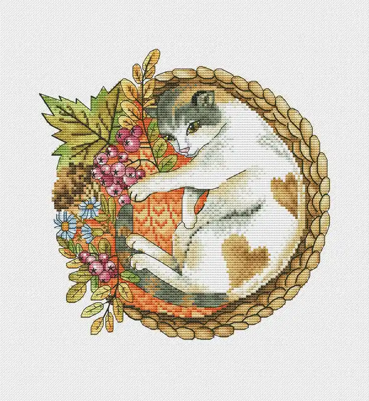 Premium Sleepy Fall - PDF Cross Stitch Pattern