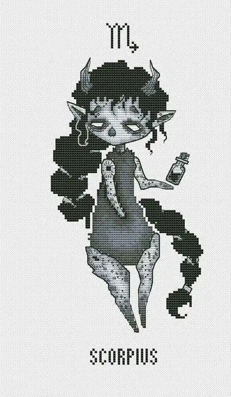Luxury Horoscope. Scorpius - PDF Cross Stitch Pattern