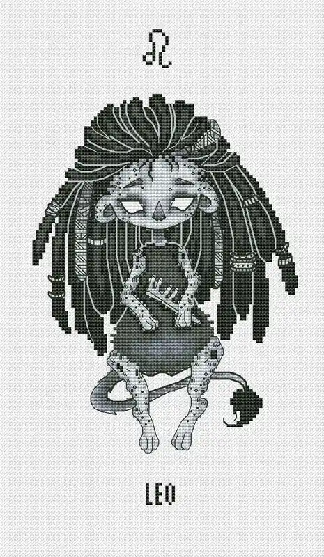Horoscope. Leo - PDF Cross Stitch Pattern No Minimum Order