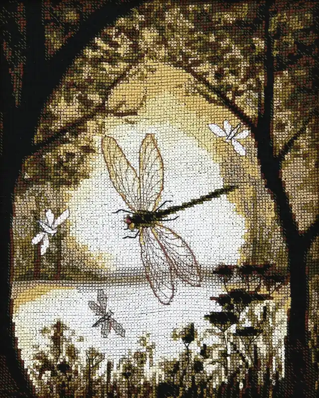 Cross-stitch kit M-298C "Happiness on the bronze wings" Exclusive