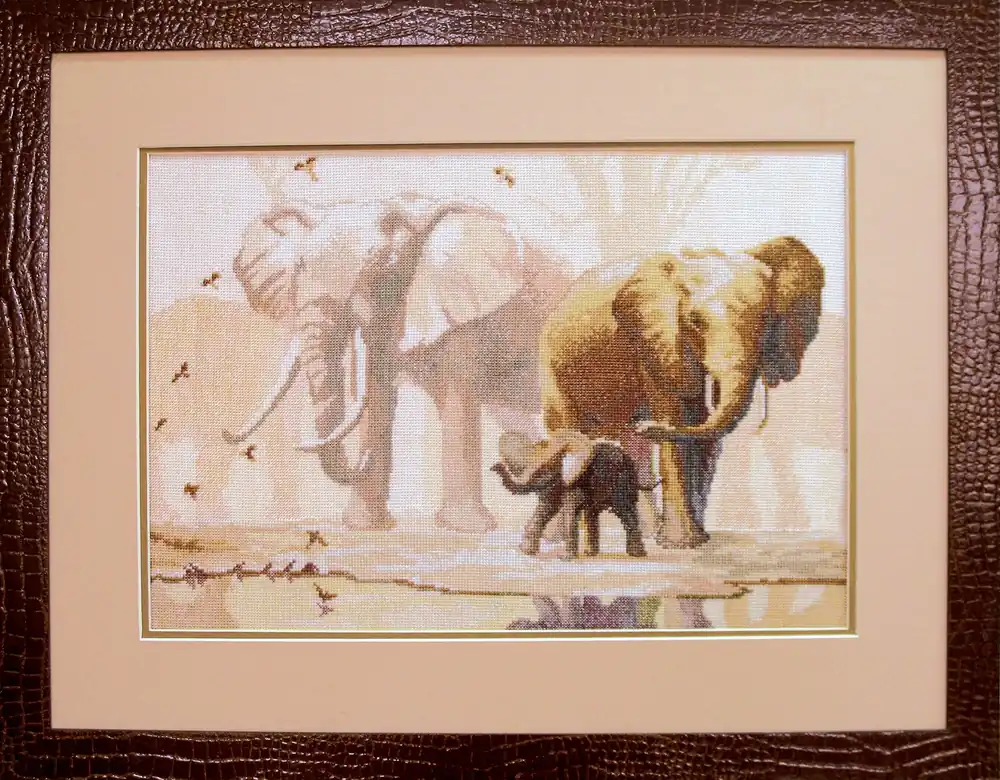 Cross-stitch kit No475C "Elephants" Today Only