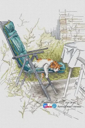 Sleeping Yudakhinsky Cat - PDF Cross Stitch Pattern Place Order