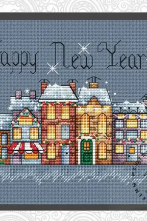 New Year's Town - PDF Cross Stitch Pattern In Demand