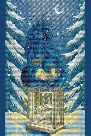Direct From Factory Yule Cat - PDF Cross Stitch Pattern