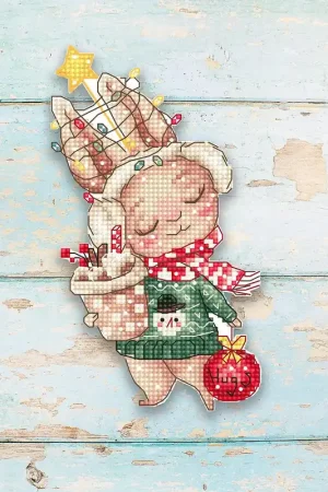 Direct From Manufacturer Christmas Rabbit/Ornament L8056 Counted Cross Stitch Kit