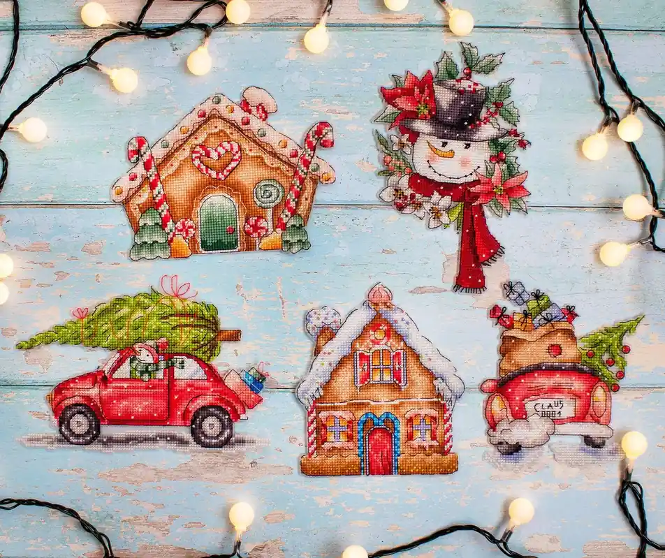 Christmas Ornaments Kit L8055 Counted Cross Stitch Kit Top Pick