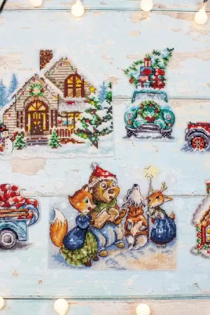 Christmas Ornaments Kit L8051 Counted Cross Stitch Kit Holiday Sale
