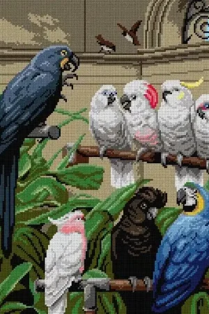 Gobelin canvas for halfstitch without yarn after Henry Stacy Marks - A Select Committee Markdown