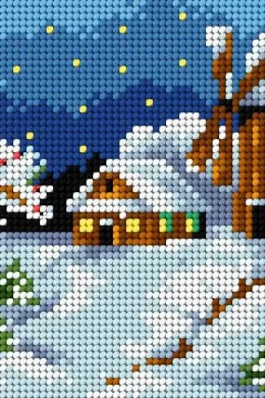 Gobelin canvas for halfstitch without yarn Four Seasons - Winter Genuine
