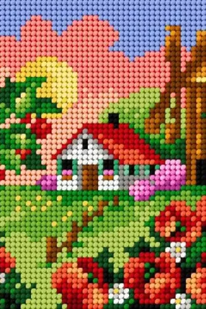 Gobelin canvas for halfstitch without yarn Four Seasons - Summer Best Choice