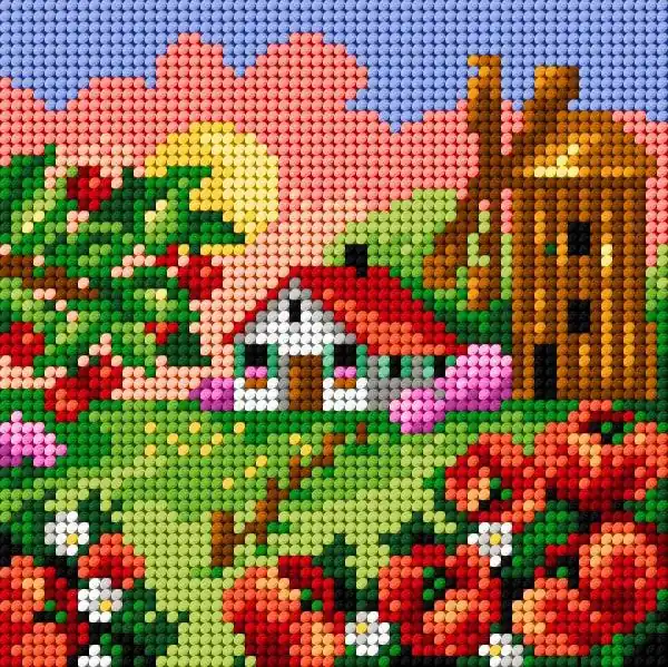 Gobelin canvas for halfstitch without yarn Four Seasons - Summer Best Choice