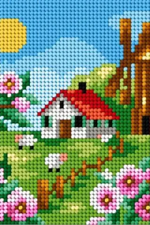 Gobelin canvas for halfstitch without yarn Four Seasons - Spring Top Pick