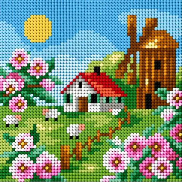 Gobelin canvas for halfstitch without yarn Four Seasons - Spring Top Pick