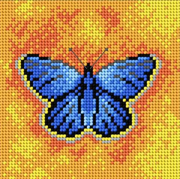 Gobelin canvas for halfstitch without yarn Peacock Butterfly Best Seller