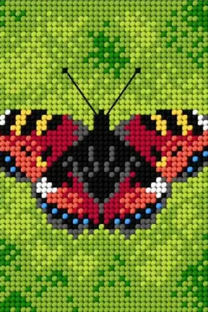 Gobelin canvas for halfstitch without yarn Common Blue Butterfly Hot Picks