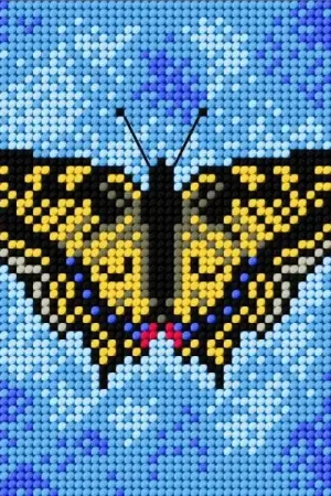 Viral Gobelin canvas for halfstitch without yarn Butterfly