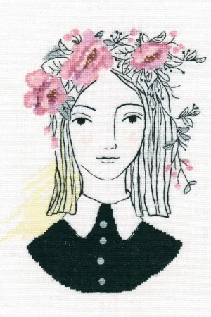 Save Now Cross-stitch Kit "In the haze of pink flowers" M729