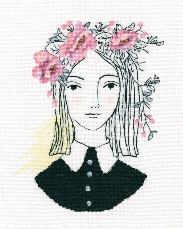 Save Now Cross-stitch Kit "In the haze of pink flowers" M729