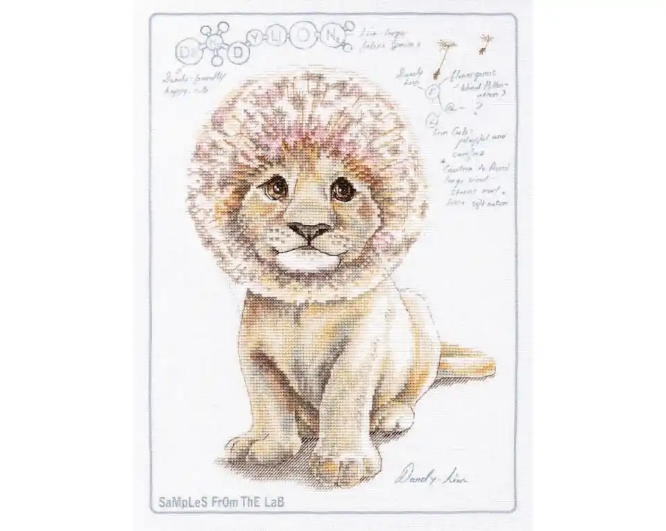 Special Discount Cross-stitch Kit with printed background "DaNDY LiON" M70040