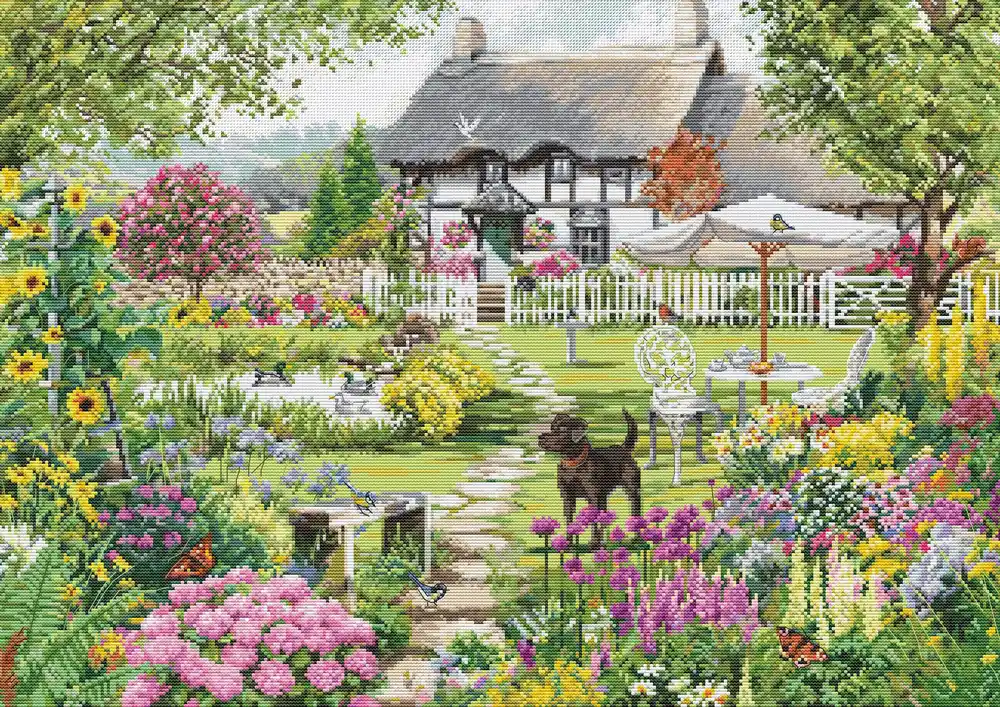 Editor’s Pick Cottage Garden B2412L Counted Cross-Stitch Kit